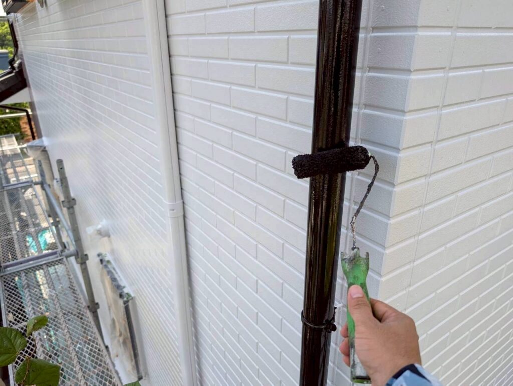 【小郡市 竪樋・鉄部塗装】細部まで美しく仕上げて完成✨
